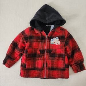 Vintage Plaid Hooded Jacket 24 months